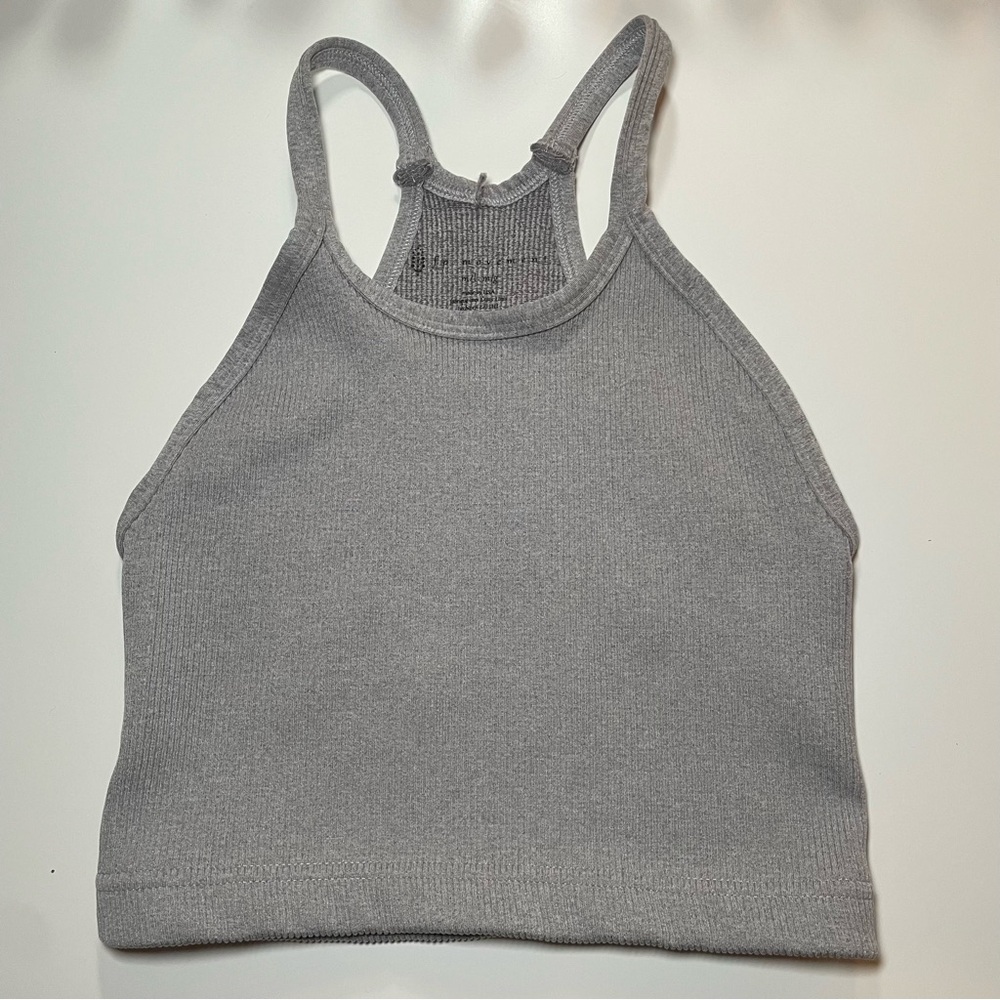 FP Movement by Free People Light Gray Ribbed Tank